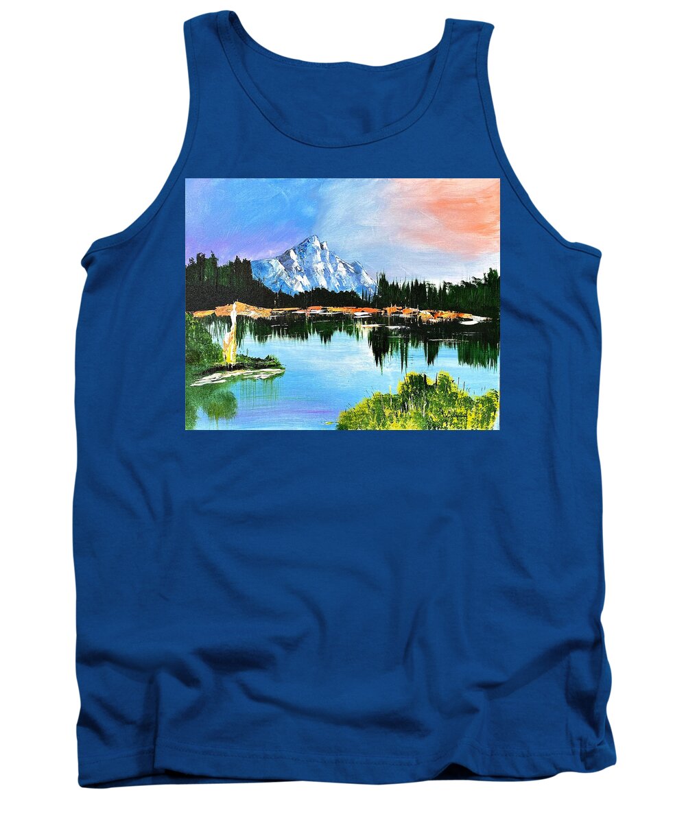 Mountain Lake at Sunset - Tank Top