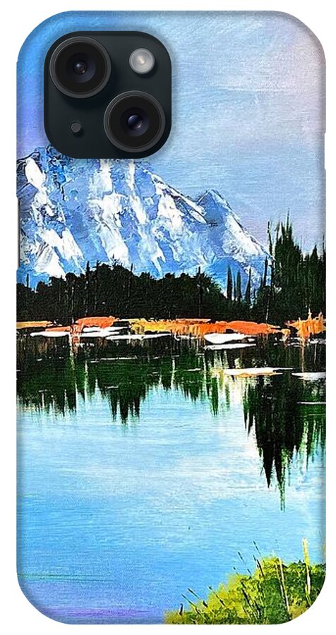 Mountain Lake at Sunset - Phone Case