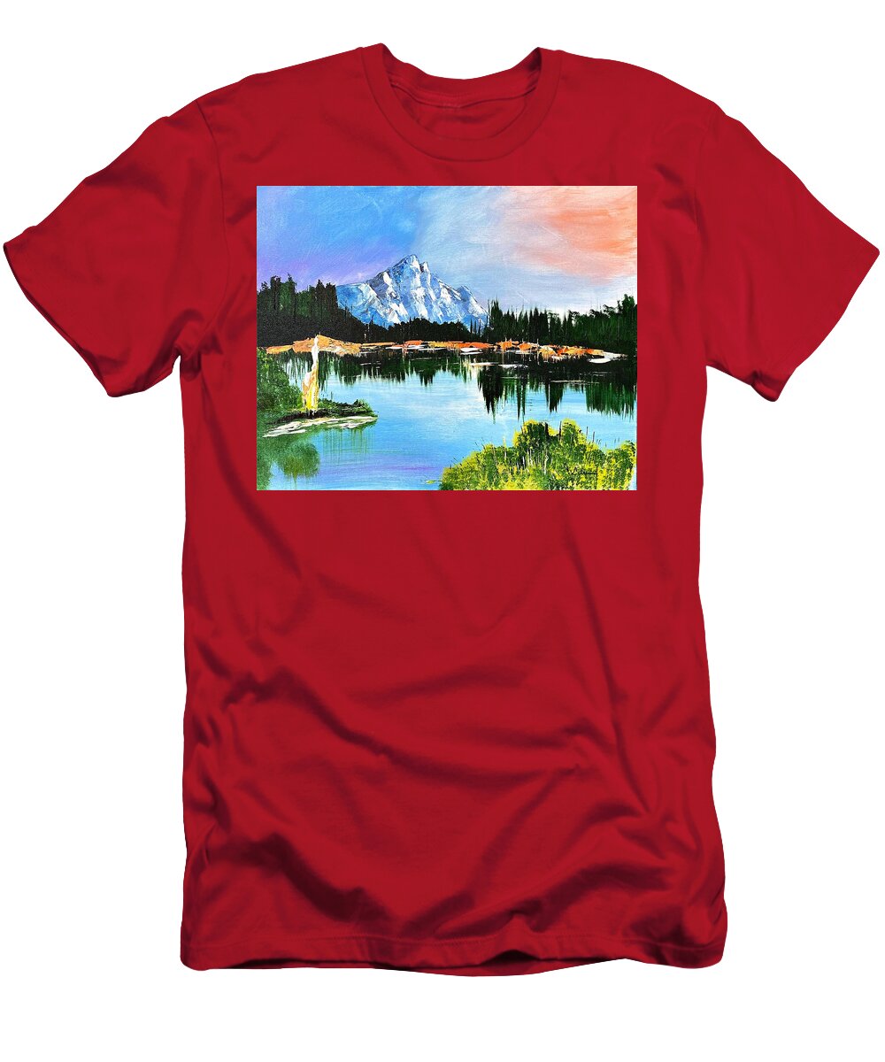 Mountain Lake at Sunset - T-Shirt