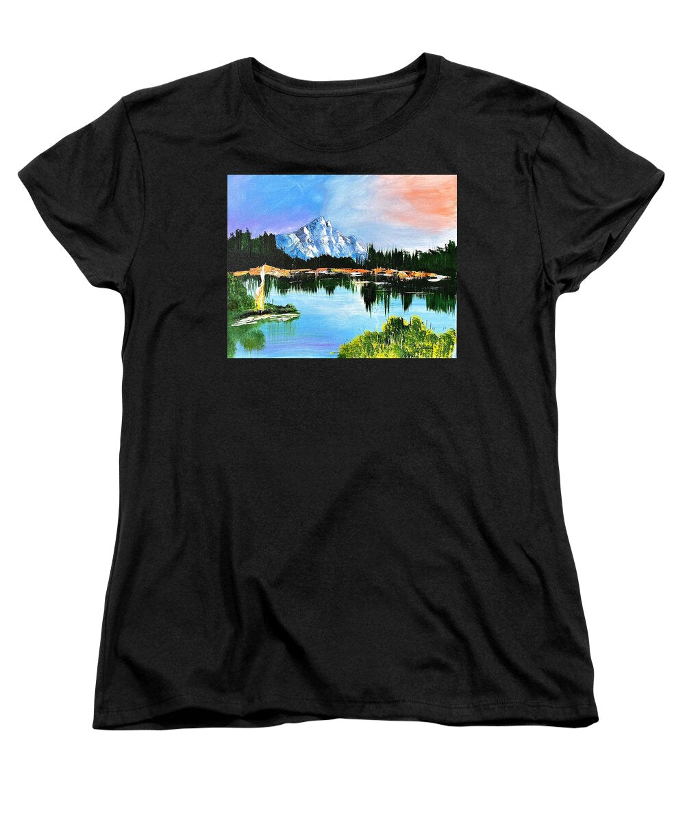 Mountain Lake at Sunset - Women's T-Shirt (Standard Fit)