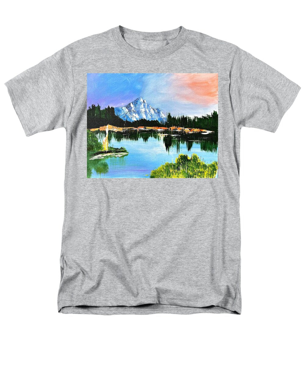 Mountain Lake at Sunset - Men's T-Shirt  (Regular Fit)