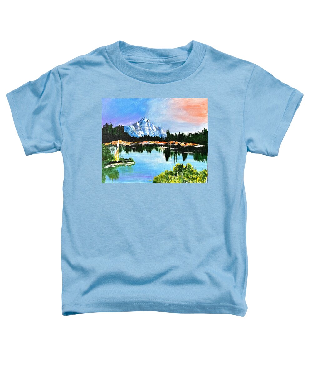 Mountain Lake at Sunset - Toddler T-Shirt