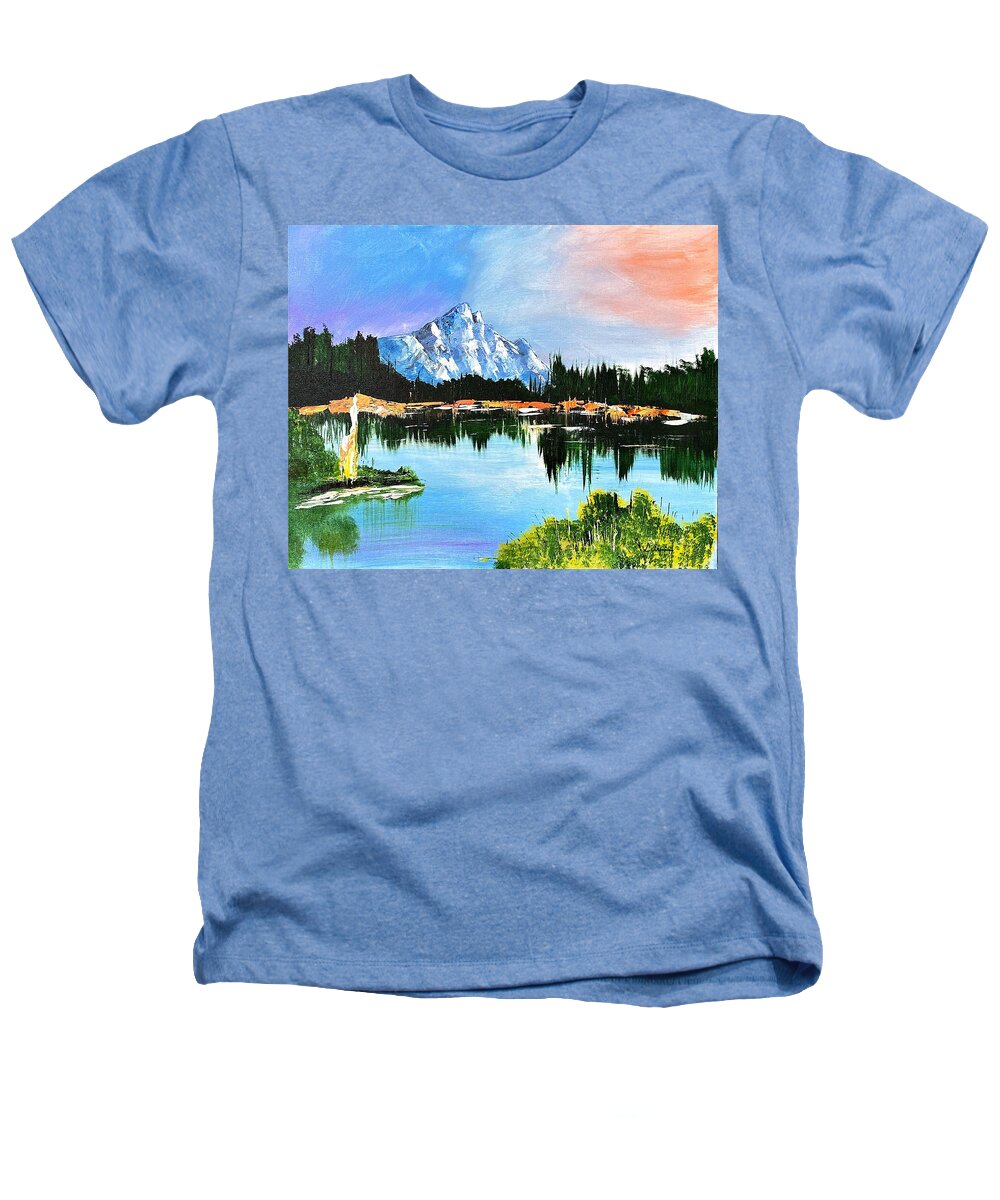Mountain Lake at Sunset - Heathers T-Shirt
