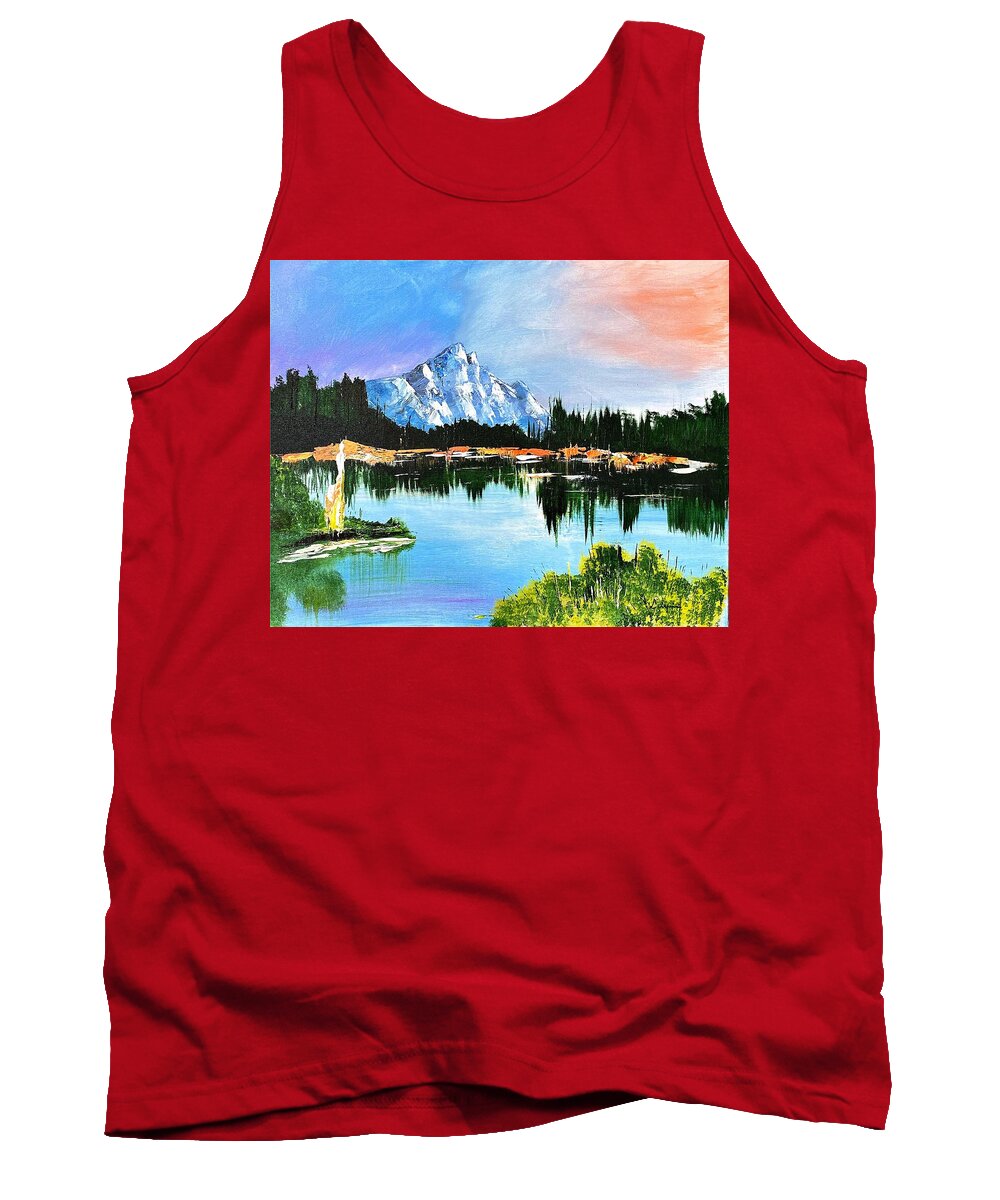 Mountain Lake at Sunset - Tank Top