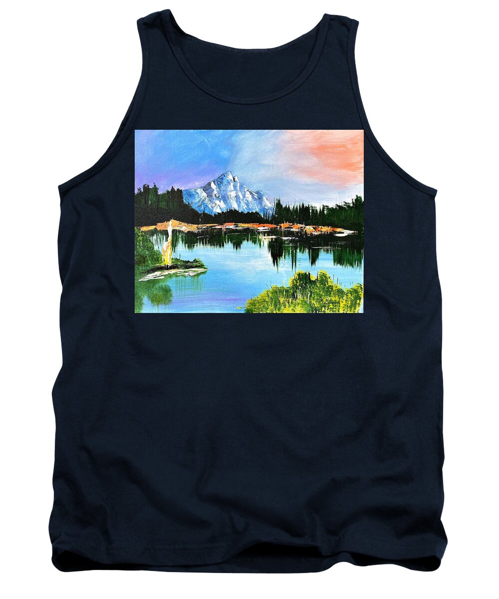 Mountain Lake at Sunset - Tank Top