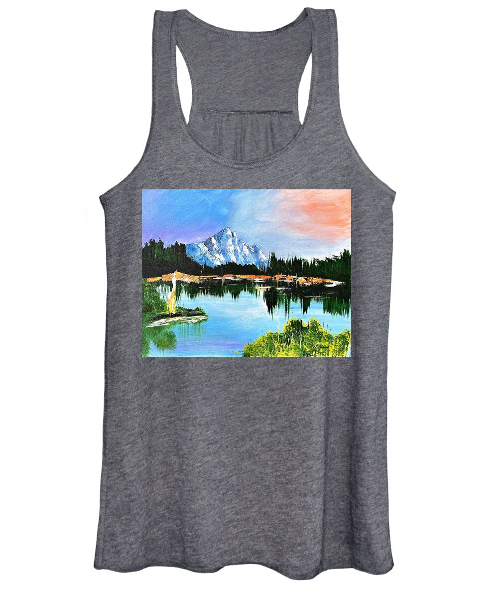 Mountain Lake at Sunset - Women's Tank Top