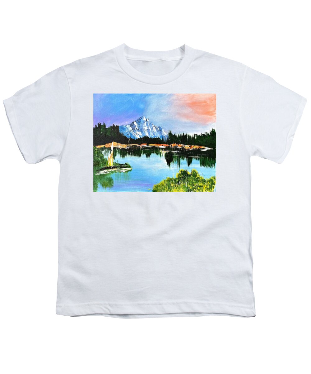 Mountain Lake at Sunset - Youth T-Shirt