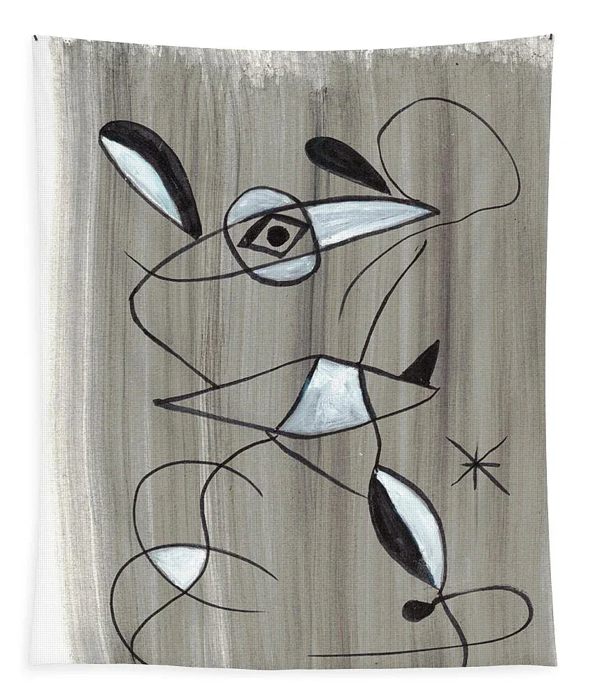 Petite Souris Abstract Watercolor Wall Tapestry – Artistic Home Decor Statement Piece - Laure Leprince - Artiste Peintre