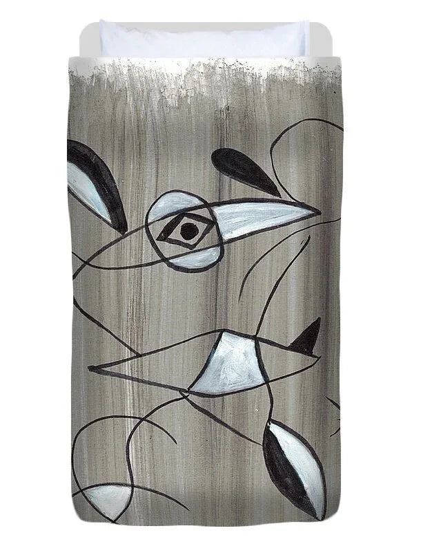 Petite Souris Watercolor Duvet Cover – Soft Microfiber Artistic Comfort - Laure Leprince - Artiste Peintre