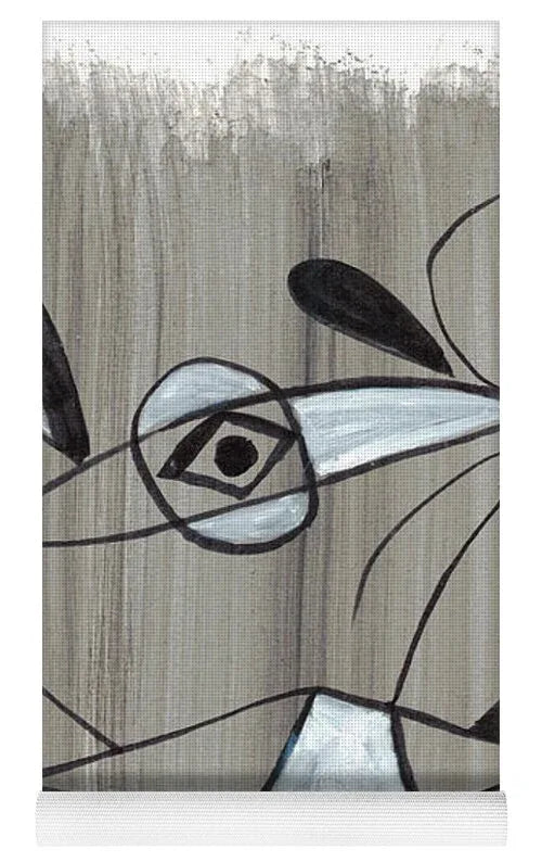 Petite Souris Watercolor Art Yoga Mat – Premium Natural Rubber Artistic Design - Laure Leprince - Artiste Peintre