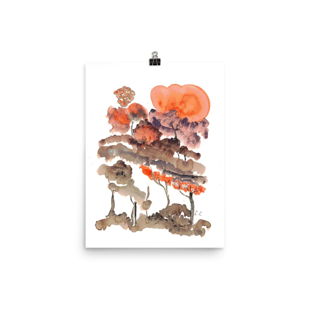 Affiche sur Papier Photo Canopée rousse - Laure Leprince - Artiste Peintre