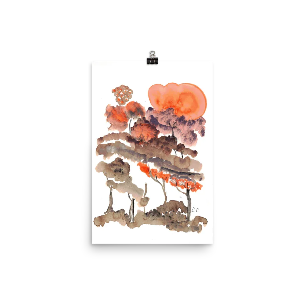 Affiche sur Papier Photo Canopée rousse - Laure Leprince - Artiste Peintre