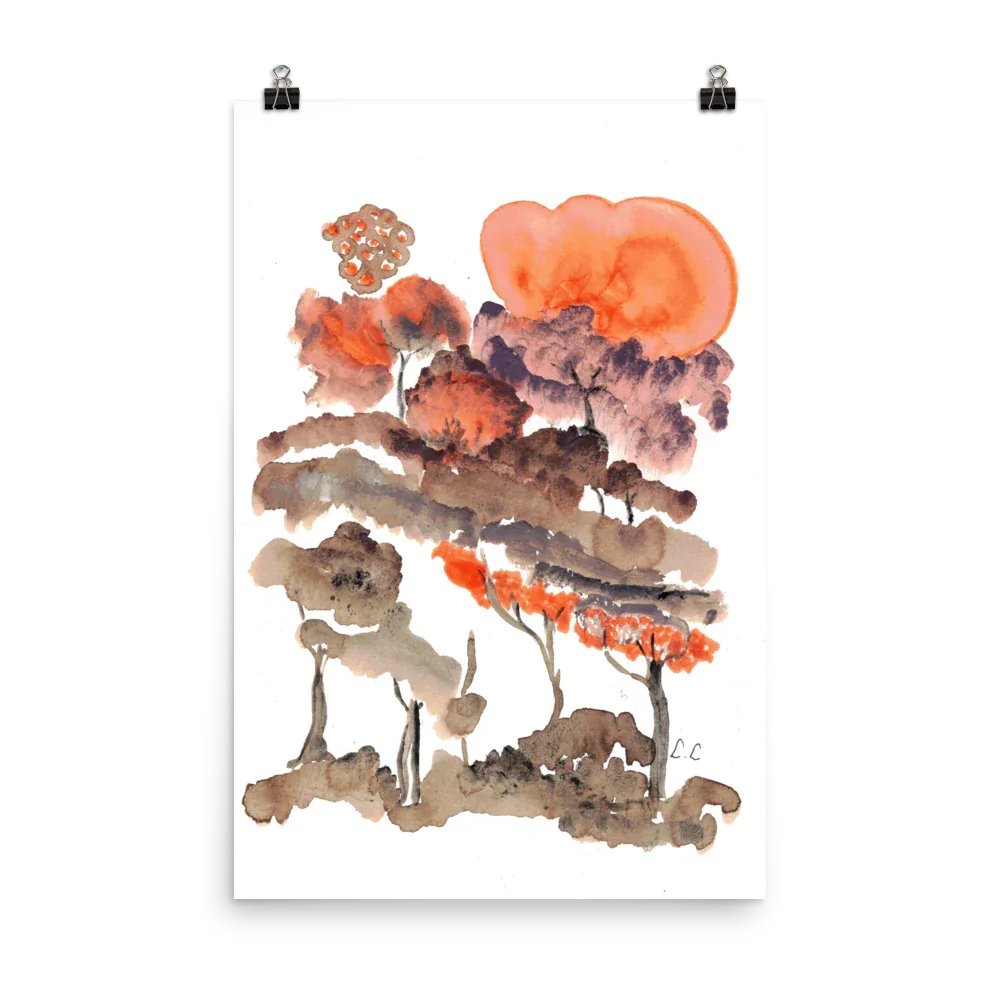 Affiche sur Papier Photo Canopée rousse - Laure Leprince - Artiste Peintre