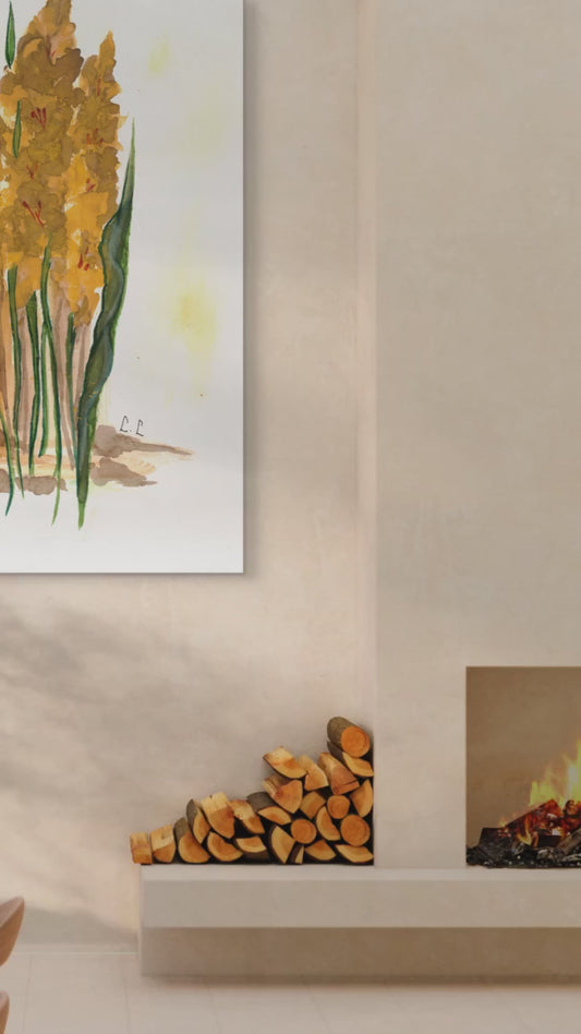 🎨 Lueurs dorées – Aquarelle lumineuse par Laure Leprince