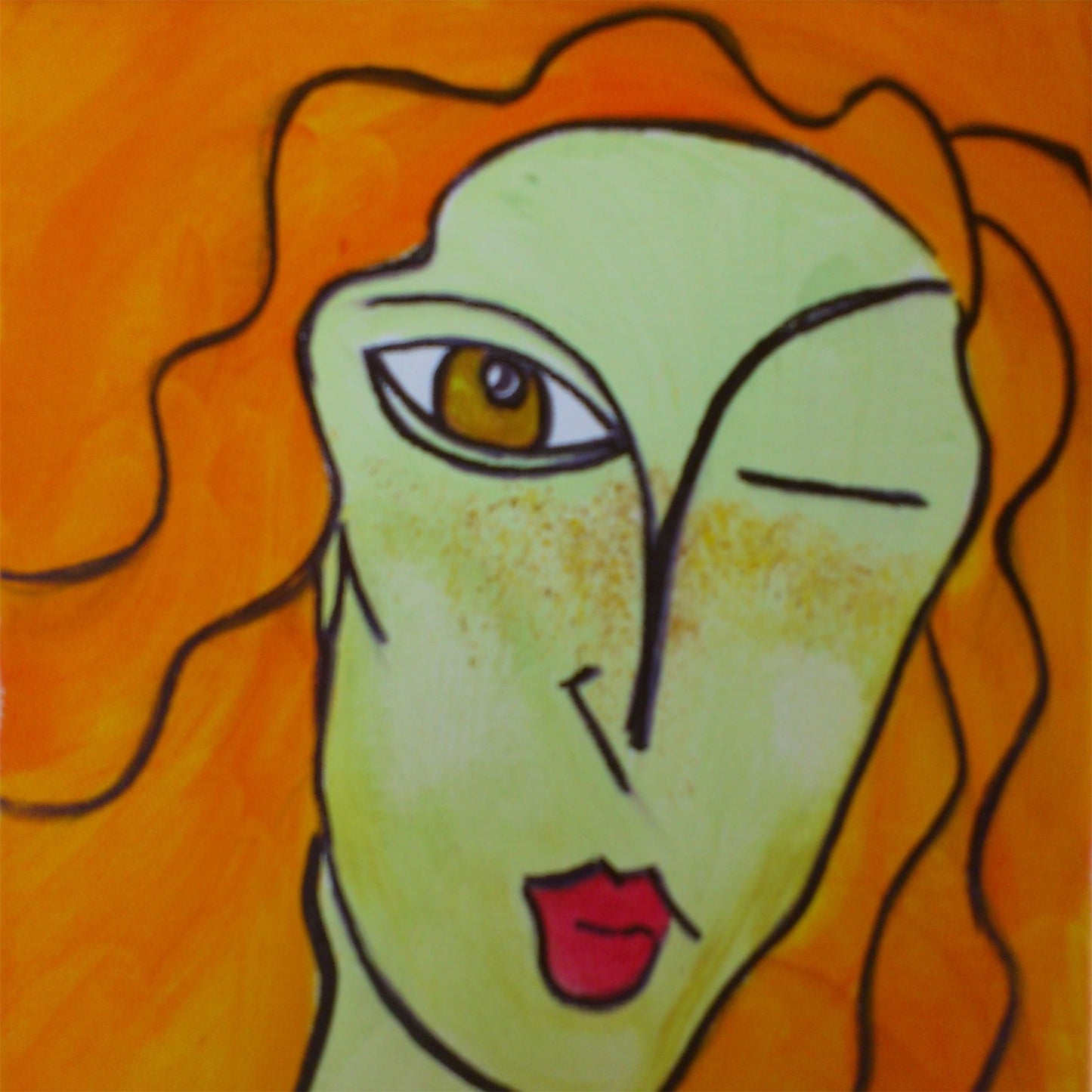 Visages abstraits et émotions colorées de la collection Trounchos, peintures originales de Laure Leprince à télécharger et imprimer.