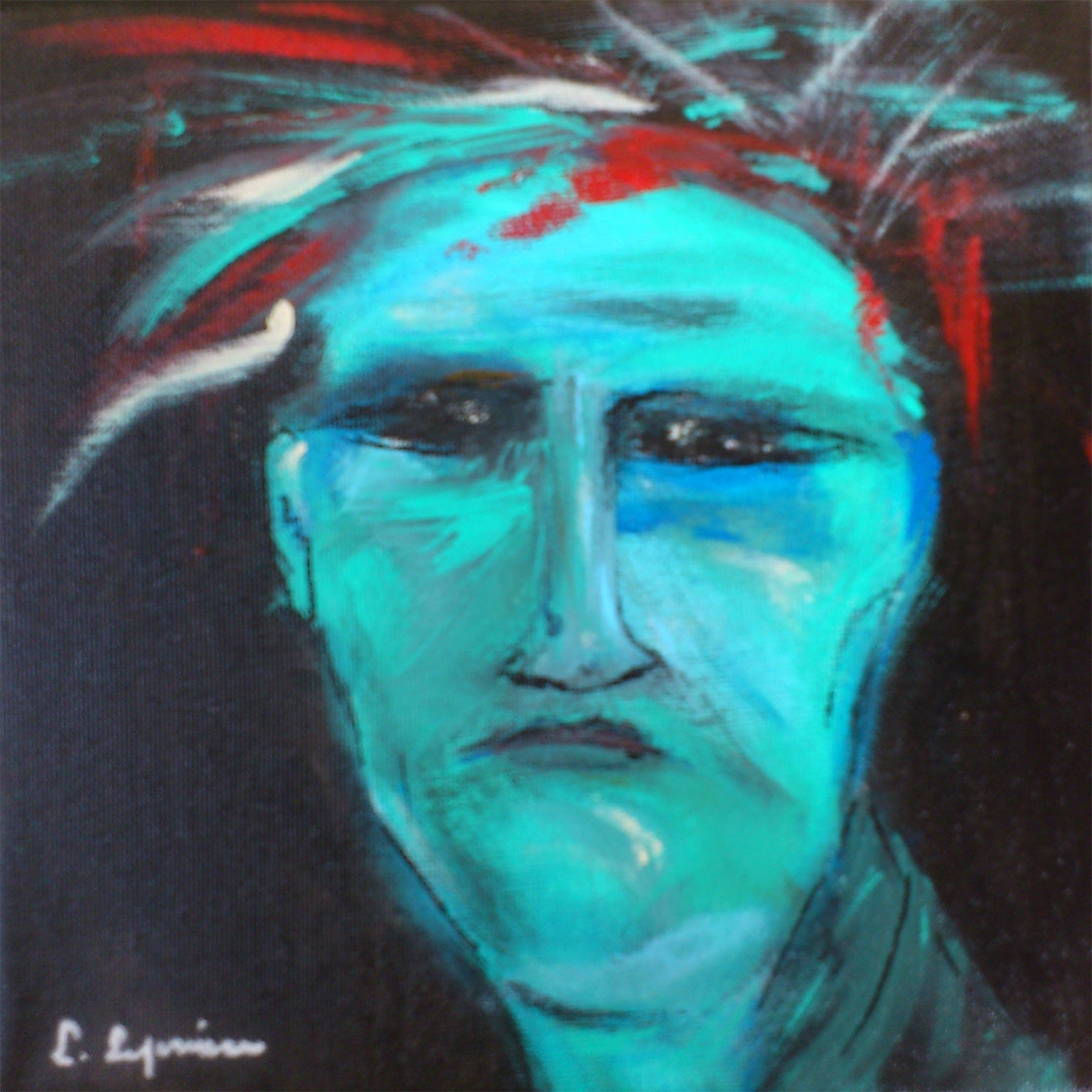 Visages abstraits et émotions colorées de la collection Trounchos, peintures originales de Laure Leprince à télécharger et imprimer.