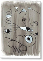 Voyage En Egypte Abstract Line Art Greeting Card – Artistic Expression Premium Quality - Laure Leprince - Artiste Peintre