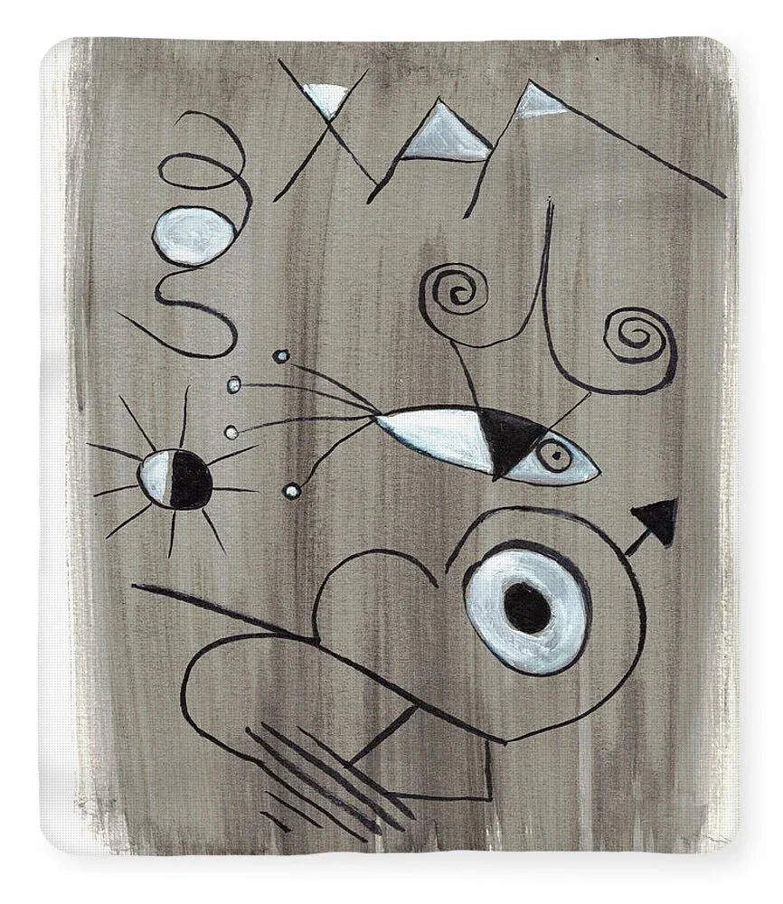 Abstract Watercolor Blanket Voyage en Egypte – Artistic Comfort Bohemian Warmth - Laure Leprince - Artiste Peintre