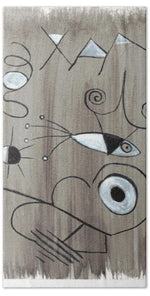 Voyage En Egypte Abstract Watercolor Bath Towels – Luxurious Softness & Artistic Style - Laure Leprince - Artiste Peintre