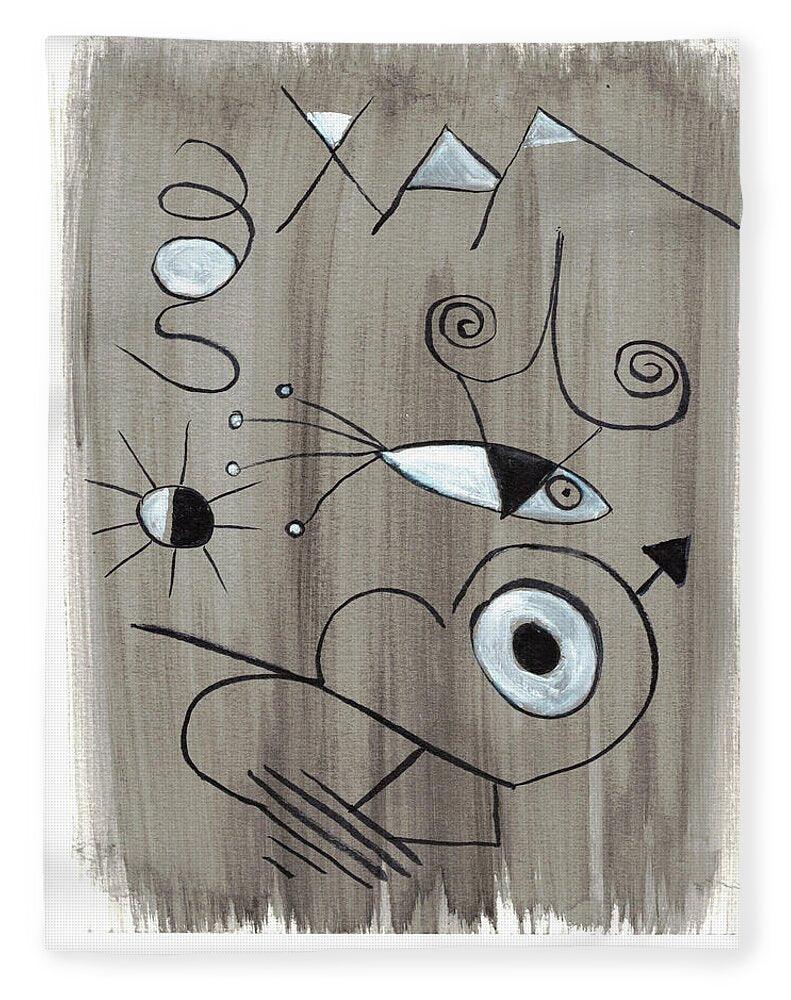 Abstract Watercolor Blanket Voyage en Egypte – Artistic Comfort Bohemian Warmth - Laure Leprince - Artiste Peintre