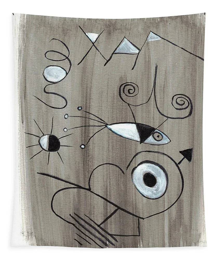 Voyage En Egypte Abstract Watercolor Wall Tapestry – Artistic Home Decor Statement Piece - Laure Leprince - Artiste Peintre